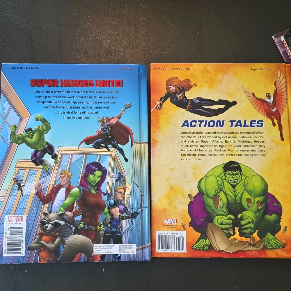 Marvel 5-Minute Stories and Avengers Stories Hardcover Book Set 2-Pack